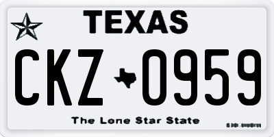 TX license plate CKZ0959
