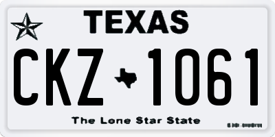 TX license plate CKZ1061