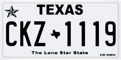 TX license plate CKZ1119