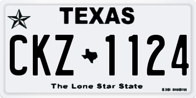 TX license plate CKZ1124