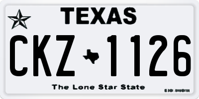 TX license plate CKZ1126