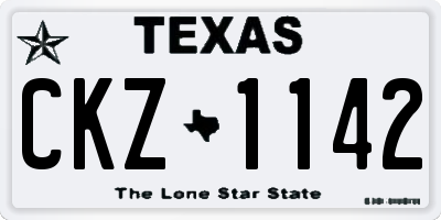 TX license plate CKZ1142