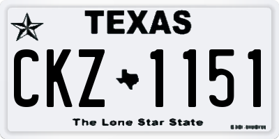 TX license plate CKZ1151