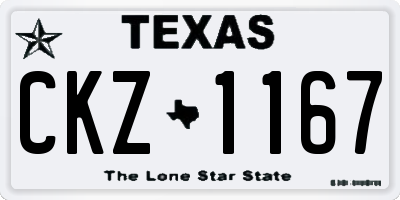 TX license plate CKZ1167