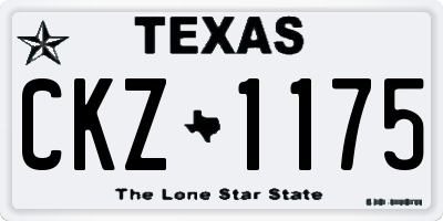 TX license plate CKZ1175