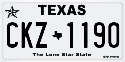 TX license plate CKZ1190