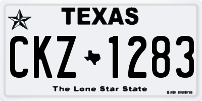 TX license plate CKZ1283