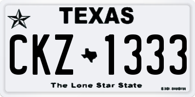 TX license plate CKZ1333