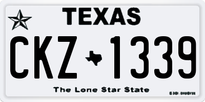 TX license plate CKZ1339
