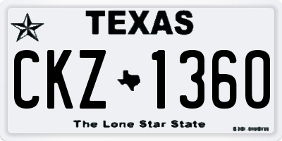 TX license plate CKZ1360
