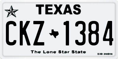 TX license plate CKZ1384