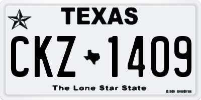 TX license plate CKZ1409