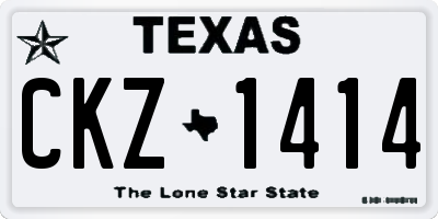 TX license plate CKZ1414