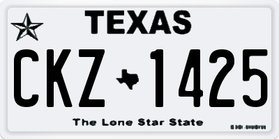 TX license plate CKZ1425