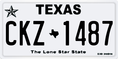 TX license plate CKZ1487