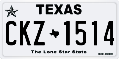 TX license plate CKZ1514