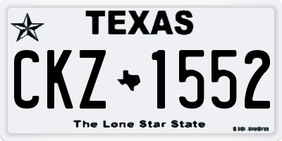 TX license plate CKZ1552