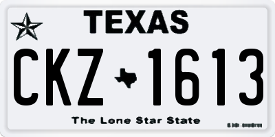 TX license plate CKZ1613