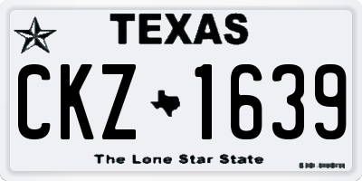 TX license plate CKZ1639