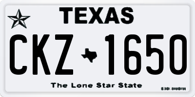 TX license plate CKZ1650