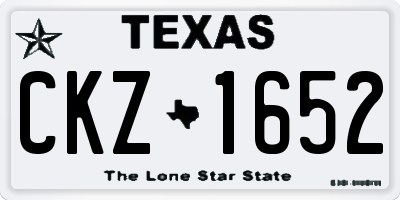TX license plate CKZ1652