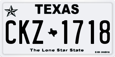 TX license plate CKZ1718