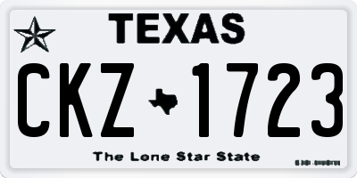 TX license plate CKZ1723