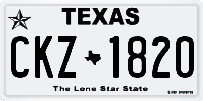 TX license plate CKZ1820