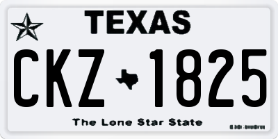 TX license plate CKZ1825