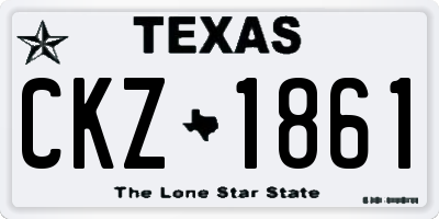 TX license plate CKZ1861