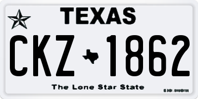 TX license plate CKZ1862