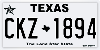 TX license plate CKZ1894