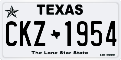 TX license plate CKZ1954
