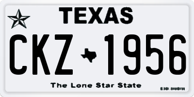 TX license plate CKZ1956