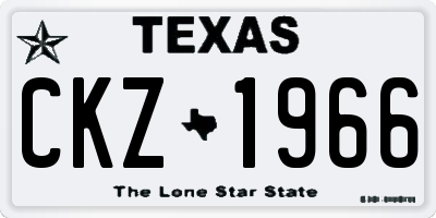 TX license plate CKZ1966
