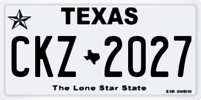 TX license plate CKZ2027