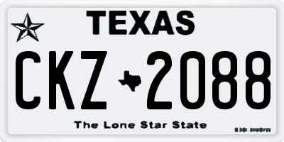TX license plate CKZ2088