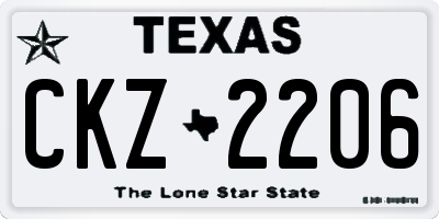 TX license plate CKZ2206