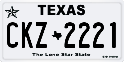 TX license plate CKZ2221