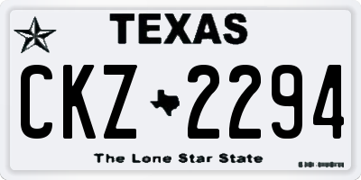 TX license plate CKZ2294