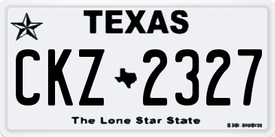 TX license plate CKZ2327