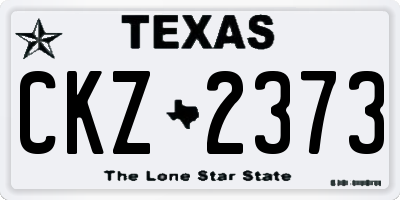 TX license plate CKZ2373