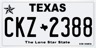 TX license plate CKZ2388