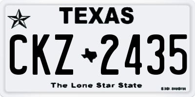 TX license plate CKZ2435