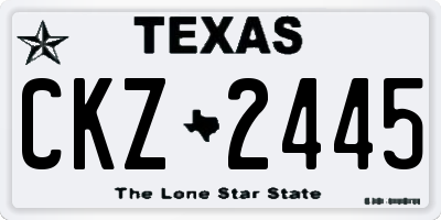 TX license plate CKZ2445