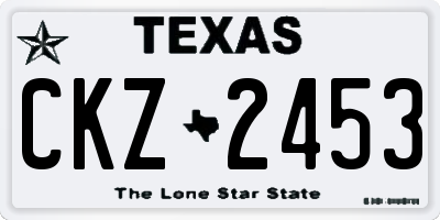 TX license plate CKZ2453