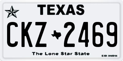 TX license plate CKZ2469