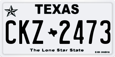 TX license plate CKZ2473