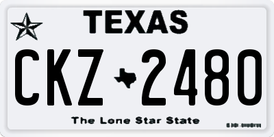 TX license plate CKZ2480