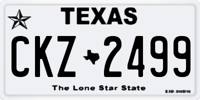 TX license plate CKZ2499